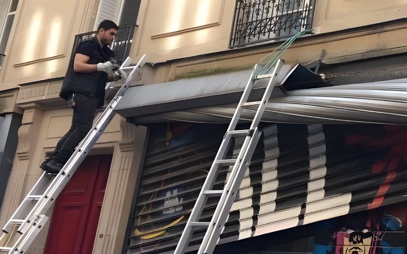 Installation rideau métallique 2